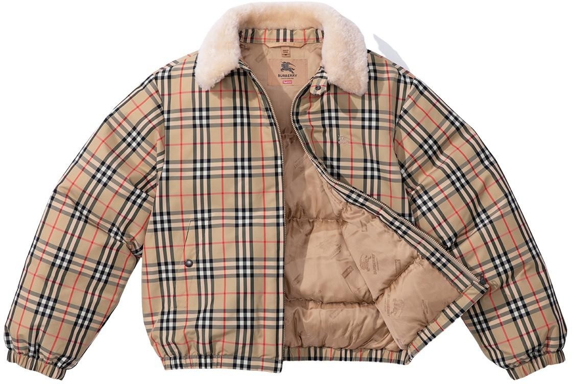 Supreme®/Burberry®Shearling Collar Down Puffer Jacket view 18